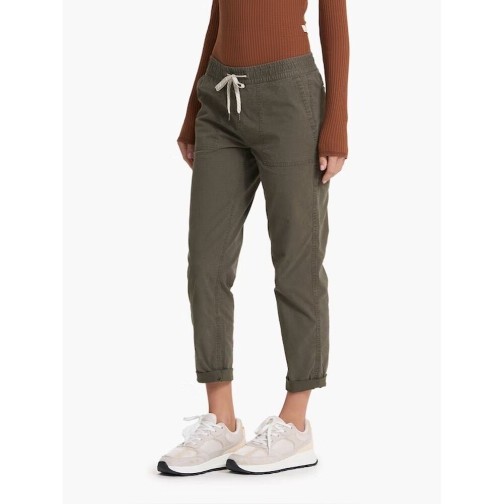 Vuori Vintage Ripstop Cuffable Raw Hem Women's Drawstring Waist Pants | Size: L